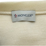 モンクレール MONCLER ロゴワッペン半袖ペプラムカットソー クリーム レーヨン レディース カットソー