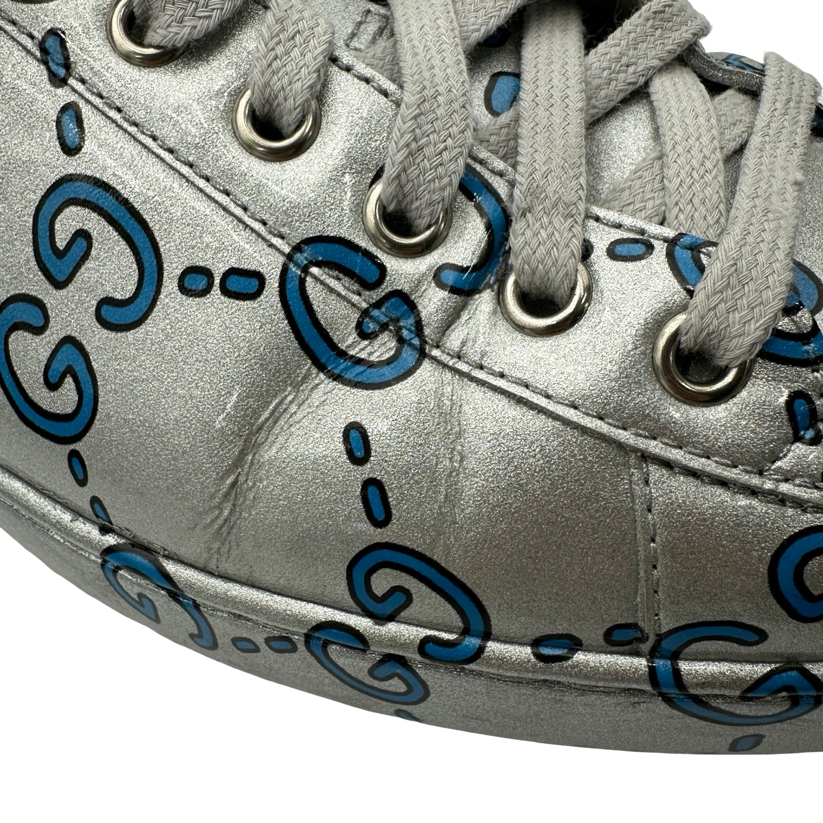 グッチ GUCCI GGロゴパテントローカットスニーカー 548938 シルバー