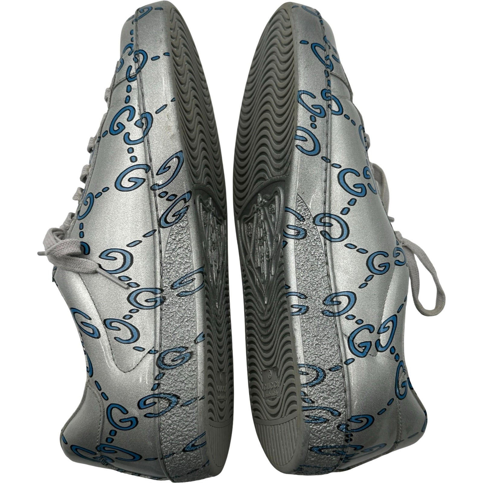 グッチ GUCCI GGロゴパテントローカットスニーカー 548938 シルバー