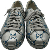 グッチ GUCCI GGロゴパテントローカットスニーカー 548938 シルバー パテント メンズ スニーカー