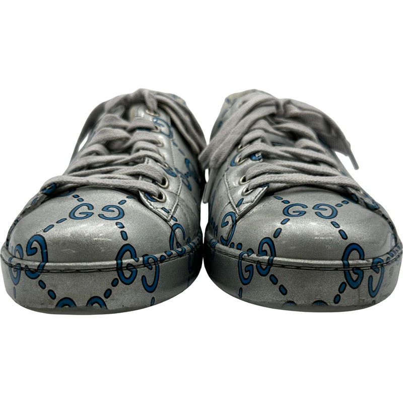 グッチ GUCCI GGロゴパテントローカットスニーカー 548938 シルバー 