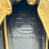 トリーバーチ TORY BURCH ゴールドロゴフラットシューズ ゴールド レザー レディース その他靴