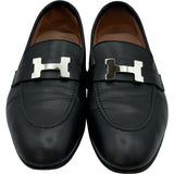 エルメス HERMES パリ モカシンローファー H201199Z ブラック レザー レディース ローファー