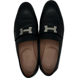 エルメス HERMES パリ モカシンローファー H201199Z ブラック レザー レディース ローファー