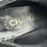 シャネル CHANEL ココマークパール装飾スエードローファー G31994 ブラック スエード レディース ローファー