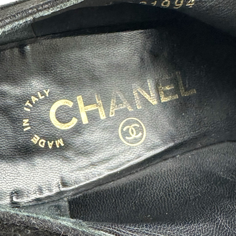 シャネル CHANEL ココマークパール装飾スエードローファー G31994