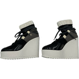 シャネル CHANEL ココマークウェッジソールショートブーツ G35284 ブラック ナイロン レディース ブーツ