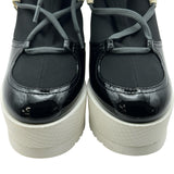 シャネル CHANEL ココマークウェッジソールショートブーツ G35284 ブラック ナイロン レディース ブーツ