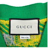グッチ GUCCI GG総柄ニットベスト 574221 グリーン ウール レディース ベスト