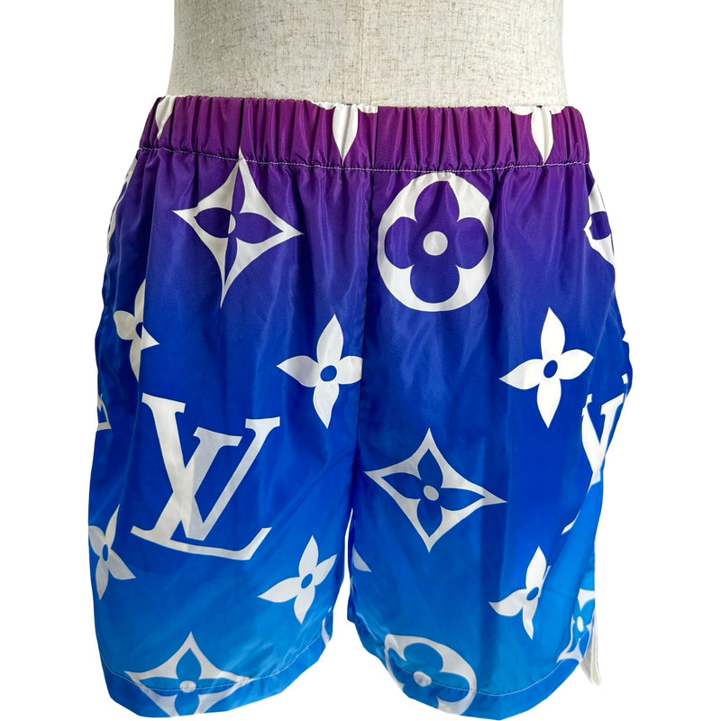 Louis Vuitton モノグラム柄　ショートパンツ XL ルイ・ヴィトン LOUIS VUITTON モノグラム総柄 ナイロンショートパンツ
