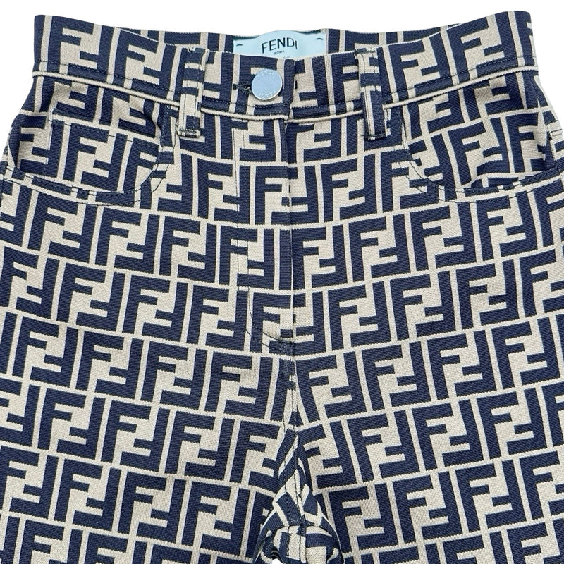 フェンディ FENDI FF総柄コットンパンツ FR6194 ブラウン コットン