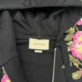 グッチ GUCCI シェリーラインフラワー刺繍ジップアップパーカー 472245 ブラック ポリエステル レディース パーカー