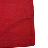 エルメス HERMES セリエボタンノースリーブデニムワンピース 2E0550DQ レッド コットン レディース ワンピース