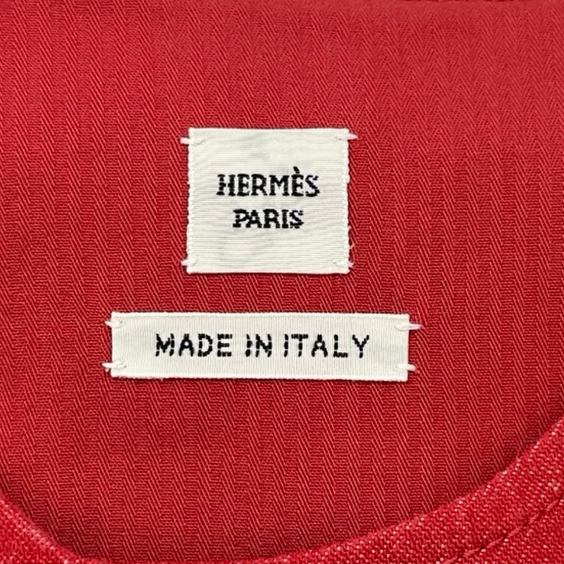エルメス HERMES セリエボタンノースリーブデニムワンピース 2E0550DQ