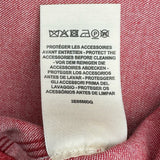 エルメス HERMES セリエボタンノースリーブデニムワンピース 2E0550DQ レッド コットン レディース ワンピース