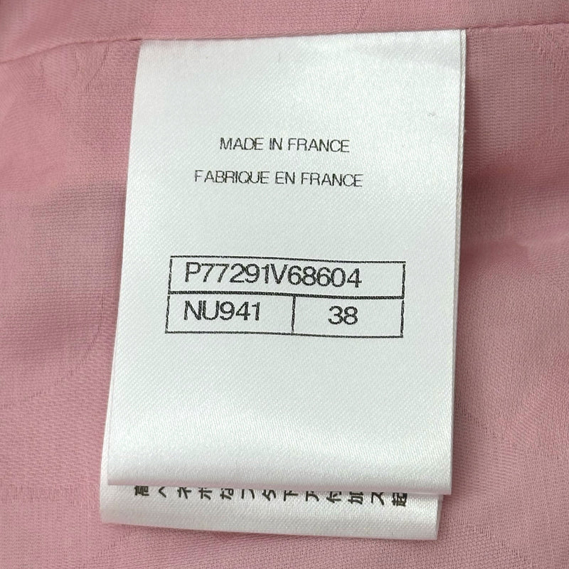 シャネル CHANEL チェックツイードベルト付ジャケット P77291 ピンク