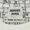 エルメス HERMES ボルデュックチェック半袖ワンピース 5E4524DK ホワイト コットン レディース ワンピース