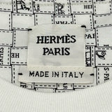 エルメス HERMES ボルデュックチェック半袖ワンピース 5E4524DK ホワイト コットン レディース ワンピース