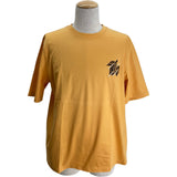エルメス HERMES レザーパッチ半袖Tシャツ オレンジ コットン メンズ 半袖Ｔシャツ