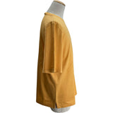 エルメス HERMES レザーパッチ半袖Tシャツ オレンジ コットン メンズ 半袖Ｔシャツ