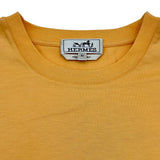 エルメス HERMES レザーパッチ半袖Tシャツ オレンジ コットン メンズ 半袖Ｔシャツ