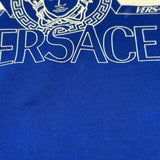 ヴェルサーチ VERSACE ロゴプリントスウェットシャツ 1003992 ブルー コットン メンズ スウェット