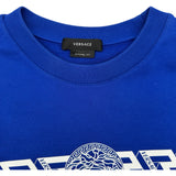 ヴェルサーチ VERSACE ロゴプリントスウェットシャツ 1003992 ブルー コットン メンズ スウェット