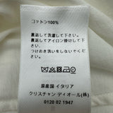 クリスチャン・ディオール Christian Dior シグネチャーバンドロゴ半袖Tシャツ 143T04A4043 ホワイト コットン レディース 半袖Ｔシャツ