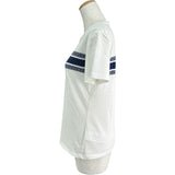 クリスチャン・ディオール Christian Dior シグネチャーバンドロゴ半袖Tシャツ 143T04A4043 ホワイト コットン レディース 半袖Ｔシャツ