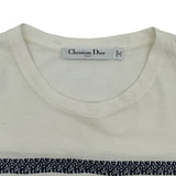 クリスチャン・ディオール Christian Dior シグネチャーバンドロゴ半袖Tシャツ 143T04A4043 ホワイト コットン レディース 半袖Ｔシャツ