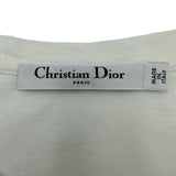 クリスチャン・ディオール Christian Dior シグネチャーバンドロゴ半袖Tシャツ 143T04A4043 ホワイト コットン レディース 半袖Ｔシャツ