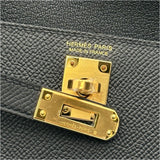 エルメス HERMES ケリー20 無秩序 B刻 ブラック/ゴールド金具 エプソン レディース ショルダーバッグ