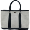 エルメス HERMES ガーデンパーティTPM Y刻 ブラック/ホワイト シルバー金具 トワル レディース ハンドバッグ