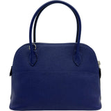 エルメス HERMES ボリード27 D刻 ブルーアンクル/シルバー金具 エプソン レディース ショルダーバッグ