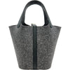 エルメス HERMES ピコタンロックPM Y刻 グレー/シルバー金具 フェルト レディース ハンドバッグ