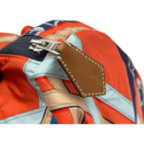 エルメス HERMES ダッフル44 オレンジ/シルバー金具 エアシルク レディース ボストンバッグ