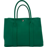 エルメス HERMES ガーデンパーティPM Z刻印 ヴェールジェイド シルバー金具 エプソン レディース ハンドバッグ