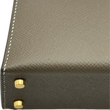 エルメス HERMES ミニケリー2 K刻 エトゥープ ゴールド金具 エプソン レディース ハンドバッグ