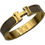 エルメス HERMES クリッククラックPM ベージュ/ゴールド メタル アクセサリー