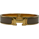 エルメス HERMES クリッククラックPM ベージュ/ゴールド メタル アクセサリー