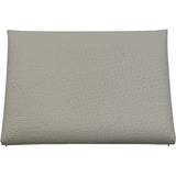 エルメス HERMES カルヴィデュオ W刻 ナタ シルバー金具 シェーブル レディース 二つ折り財布