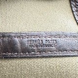 エルメス HERMES ガーデンパーティPM □G刻印 カーキ シルバー金具 トワル レディース トートバッグ