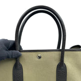 エルメス HERMES ガーデンパーティPM □G刻印 カーキ シルバー金具 トワル レディース トートバッグ