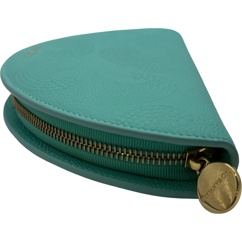 ティファニー　Tiffany &Co. ハーフムーンウォレット　長財布　新品 ティファニー TIFFANY＆CO ハーフムーンウォレット ライトブルー