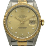 ロレックス ROLEX デイトジャスト 16233G シャンパンゴールド ゴールド/ステンレススチール 自動巻き メンズ 腕時計