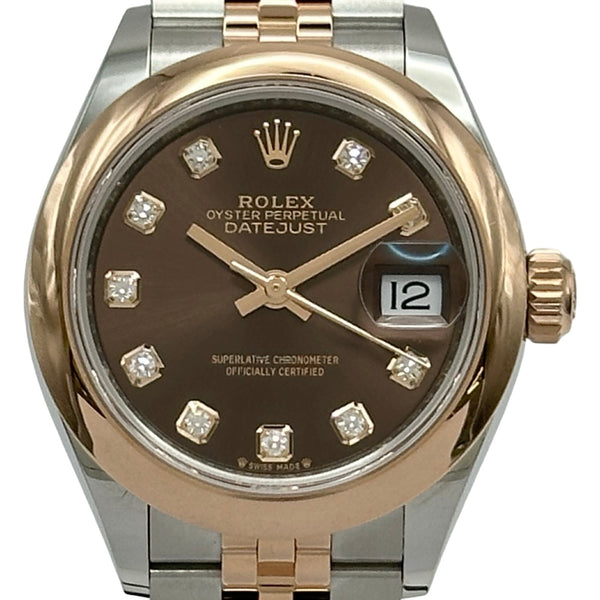 ロレックス ROLEX デイトジャスト28 279161G チョコ ピンクゴールド/ステンレススチール 自動巻き レディース 腕時計 ロレックス ROLEX デイトジャスト28 279161G チョコ ピンクゴールド