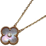 ヴァンクリーフ＆アーペル Van Cleef & Arpels ヴィンテージアルハンブラネックレス ピンクゴールド Au750 ピンクマザーオブパール ジュエリー