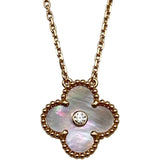 ヴァンクリーフ＆アーペル Van Cleef & Arpels ヴィンテージアルハンブラネックレス ピンクゴールド Au750 ピンクマザーオブパール ジュエリー