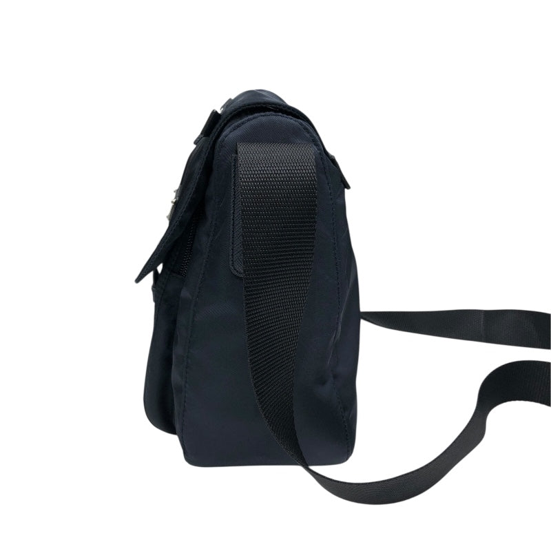プラダ PRADA ナイロンショルダーバッグ ネイビーシルバー金具