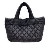 シャネル CHANEL コココクーントートバッグPM A48610 13番台 ブラック シルバー金具 ナイロン レディース トートバッグ
